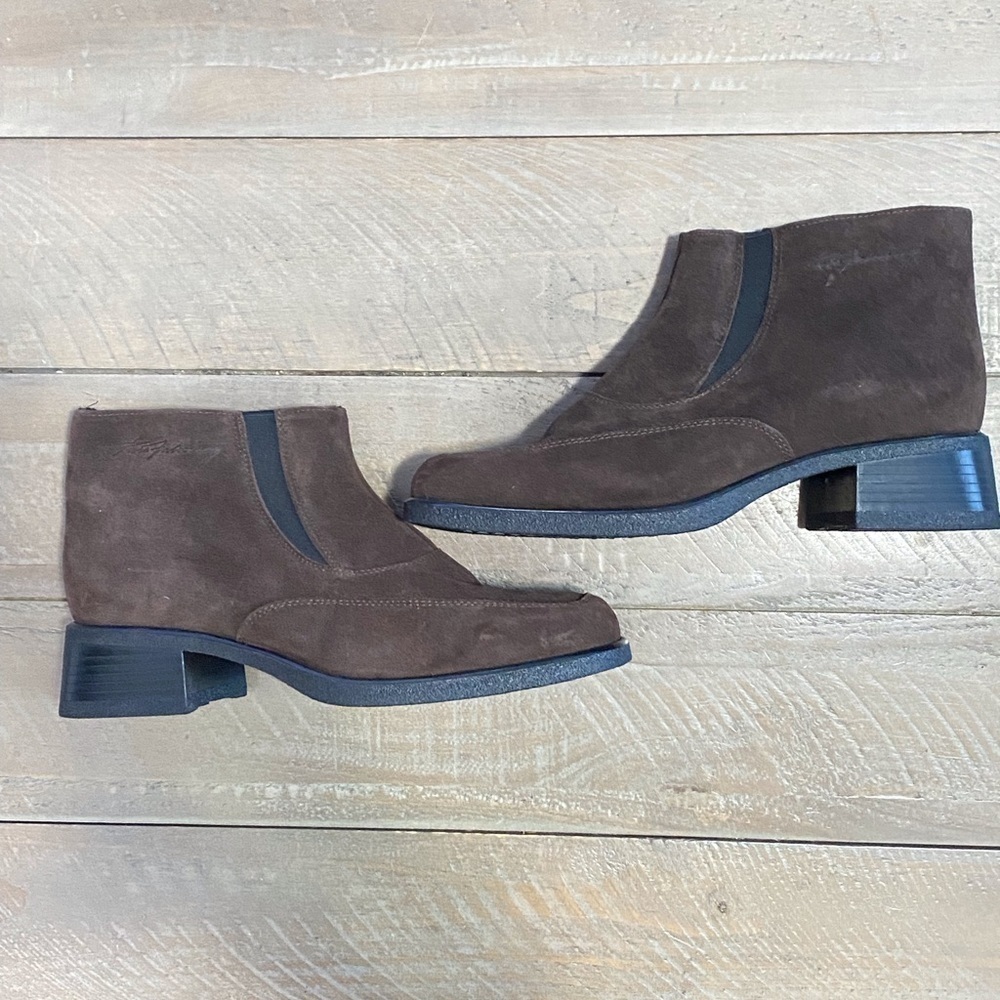 PERTTI PALMROTH designer Suede Ankle Boots l Women’s Booties size US 8